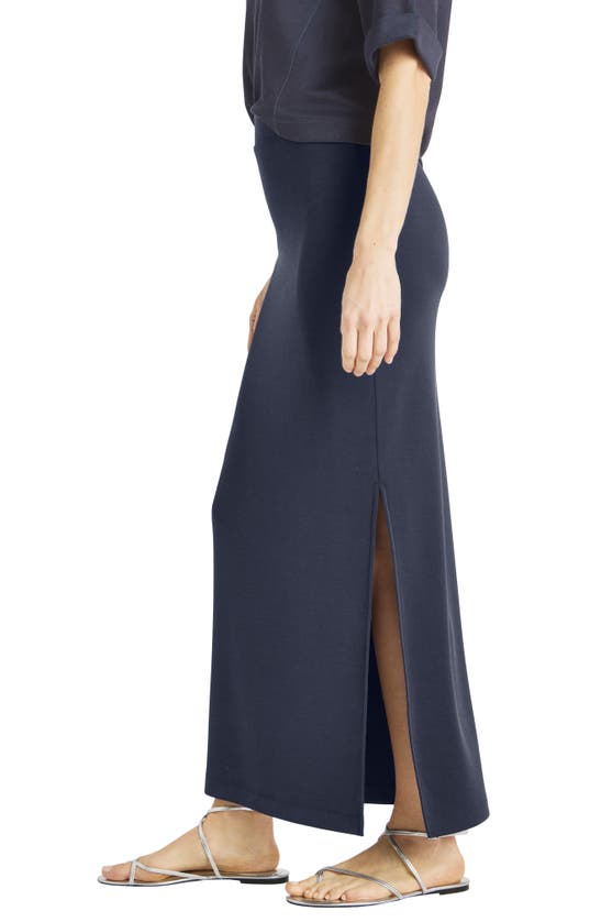 Splendid Massie Scuba Knit Maxi Skirt In Navy
