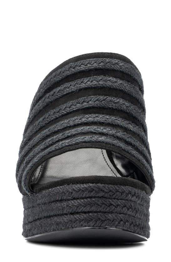 Fashion To Figure Sallie Platform Wedge Sandal In Black