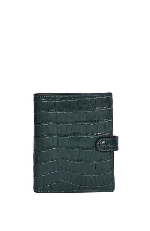 Hyer Goods Upcycled Leather Passport Wallet In Green