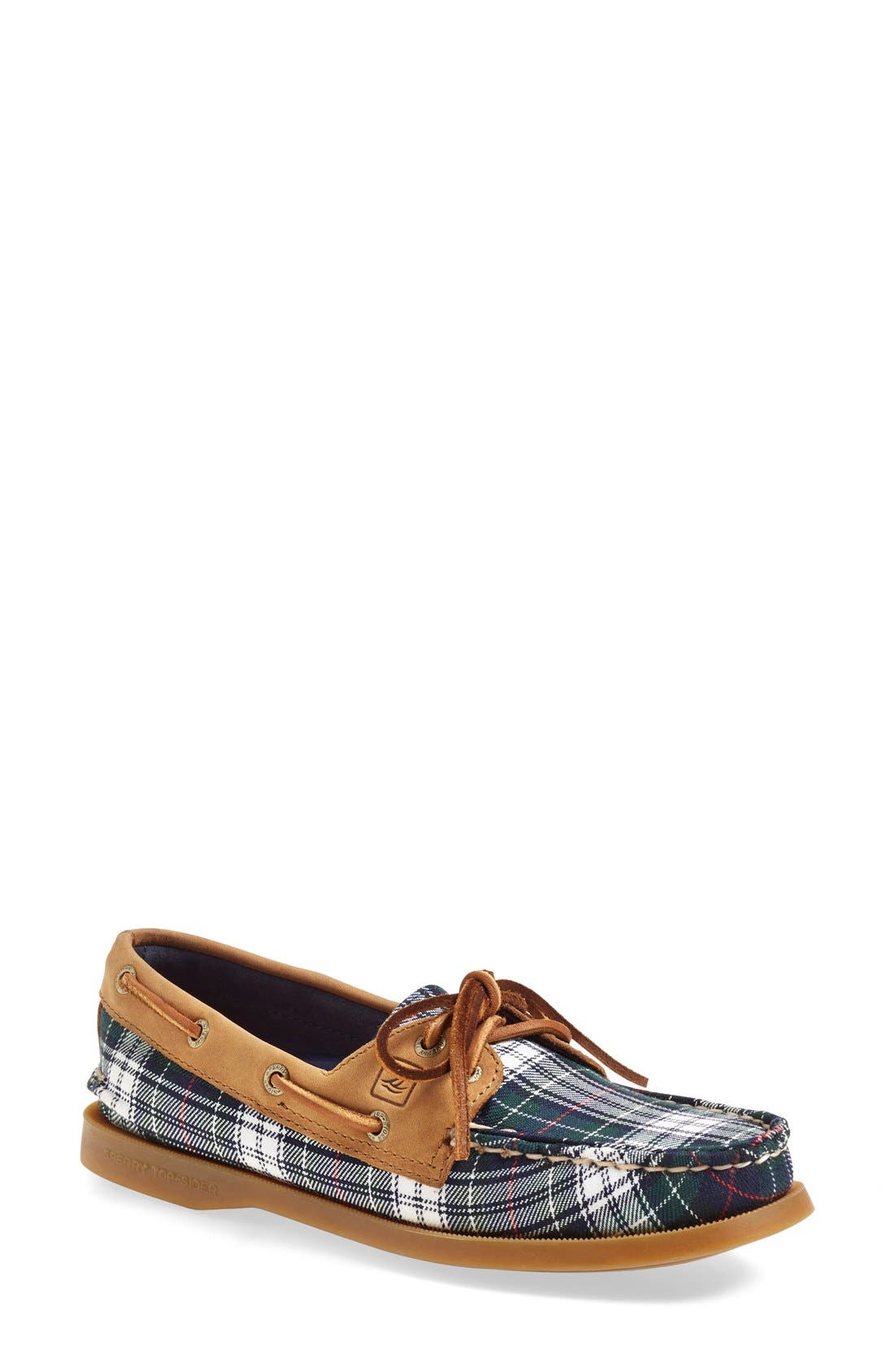 Sperry 'Authentic Original' Plaid Boat Shoe (Women) Nordstrom