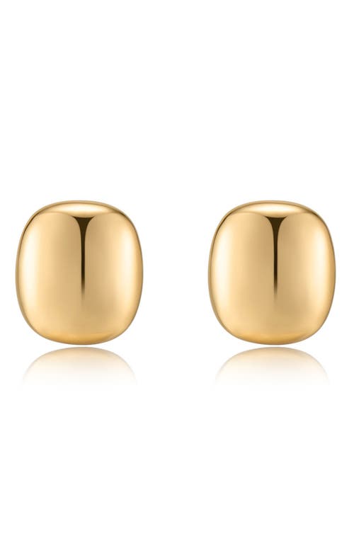 Shop Ettika Minimalist Curved Square Drop Earrings In Gold