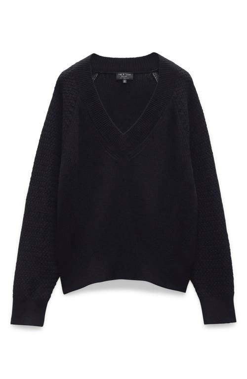 Shop Rag & Bone Kaylee V-neck Cashmere Sweater In Black