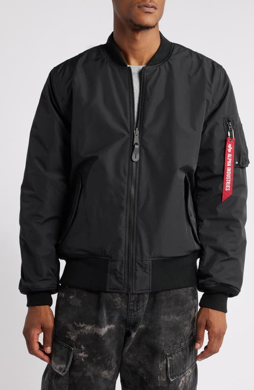 Shop Alpha Industries Reversible Onion Quilted Bomber Jacket In Black