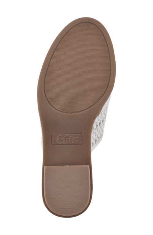 Cliffs By White Mountain Corley Heeled Mule In White/burnished/smooth