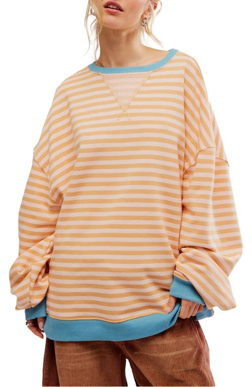 FREE PEOPLE FREE PEOPLE OVERSIZE STRIPE SWEATSHIRT 