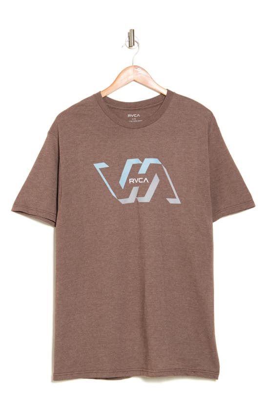 Rvca Logo Graphic T-shirt In Brown