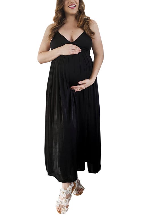 Oxord Maternity/Nursing Sundress in Oxford Black