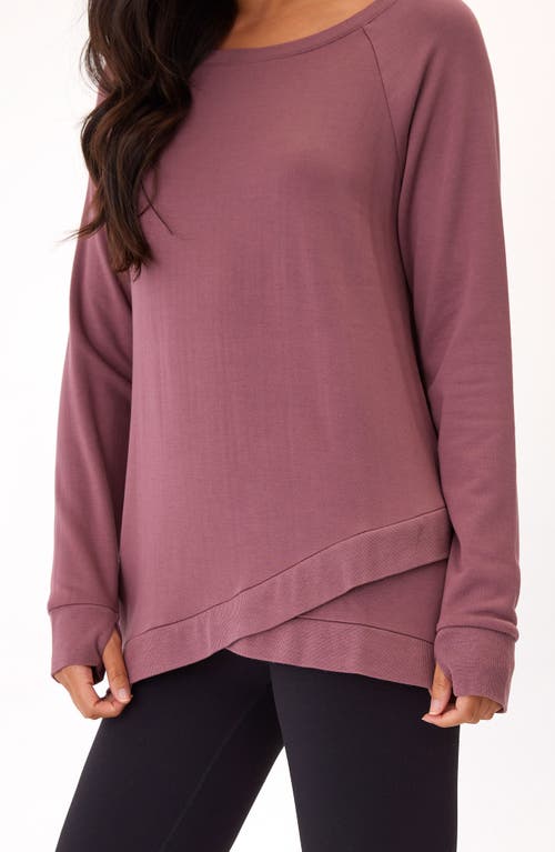 Leanna Feather Fleece Tunic in Rosewood