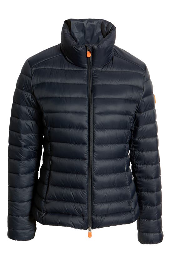 Save The Duck Carly Recycled Nylon Puffer Jacket In Blue Black