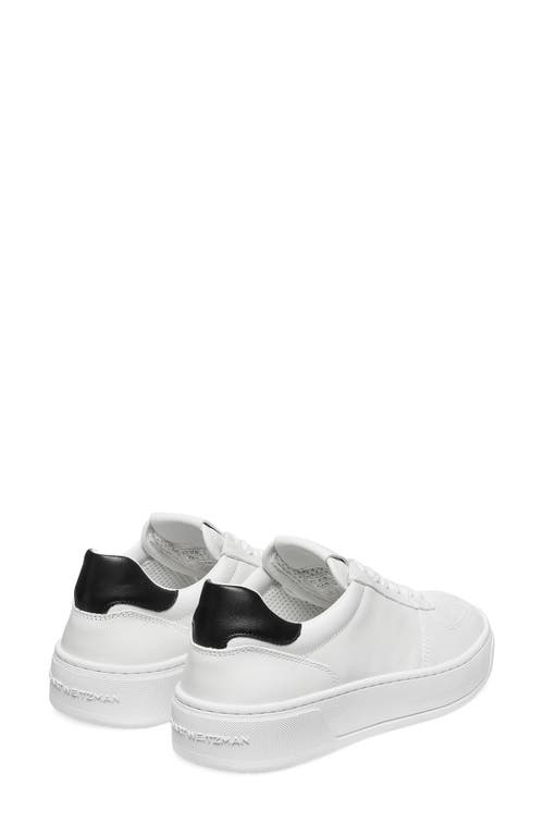 Shop Stuart Weitzman Courtside Sneaker In White/black Leather