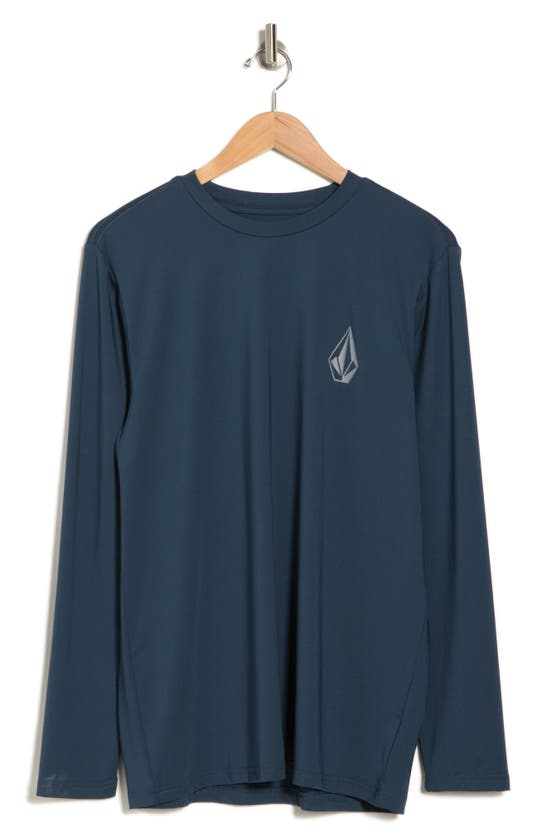 Volcom Tide Water Long Sleeve Graphic T-shirt In Faded Navy