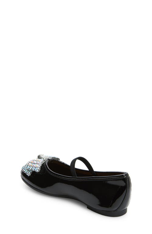 Shop Kurt Geiger London Kids' Mini Kensington Ballet Flat In Black Patent