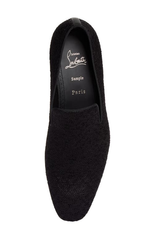 Shop Christian Louboutin Dandelion Embroidered Venetian Loafer In Black