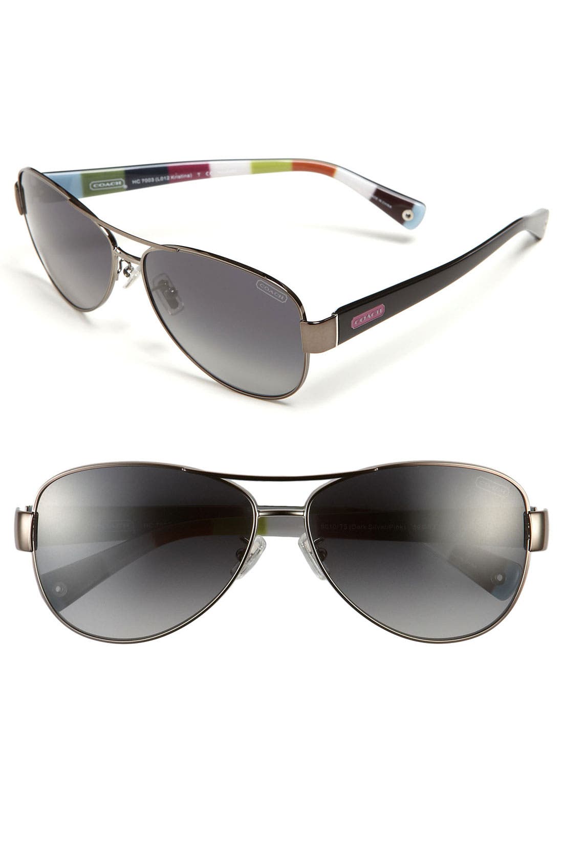 COACH Polarized Metal Sunglasses Nordstrom