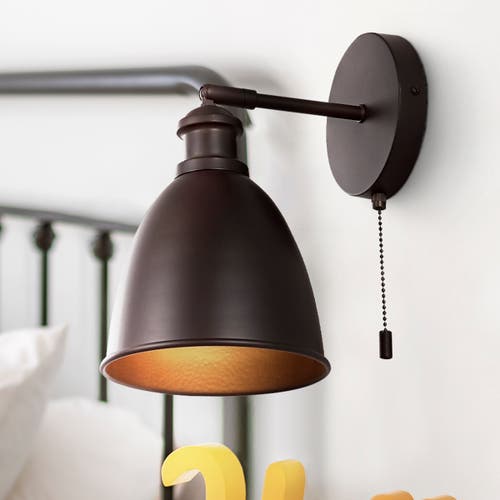 Jonathan Y Hudson 1-light Farmhouse Bohemian Iron Led Sconce In Oil Rubbed Bronze