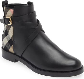 Burberry pryle check store and leather booties