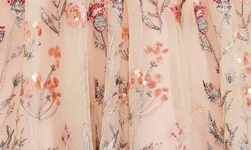 Shop Dress The Population Marissa Floral Embroidered Fit & Flare Minidress In Blush Multi