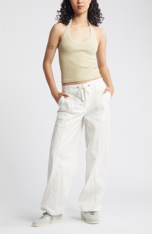 Shop Bp. Stretch Cotton Poplin Drawstring Pants In Ivory