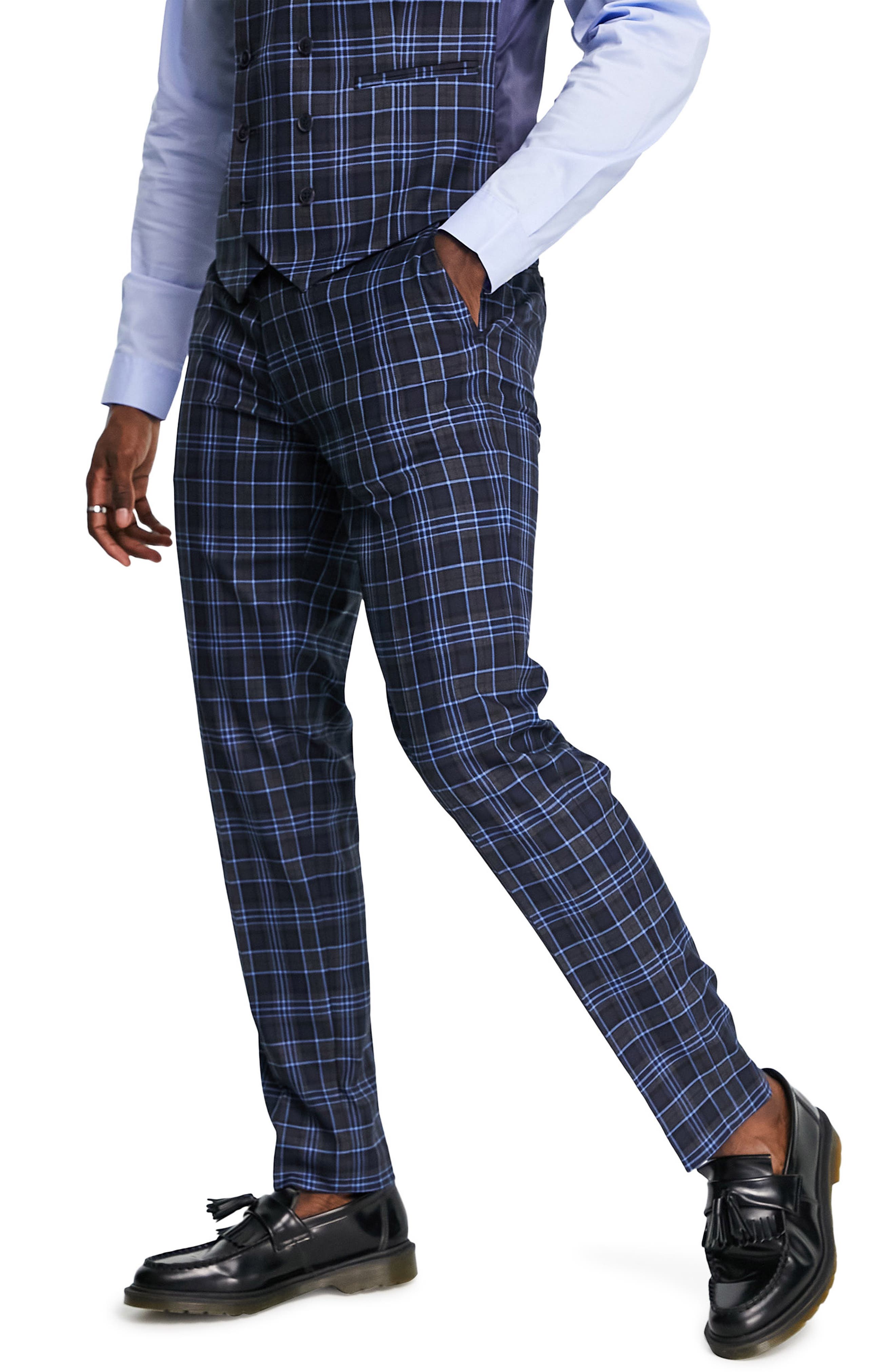 plaid pants men asos