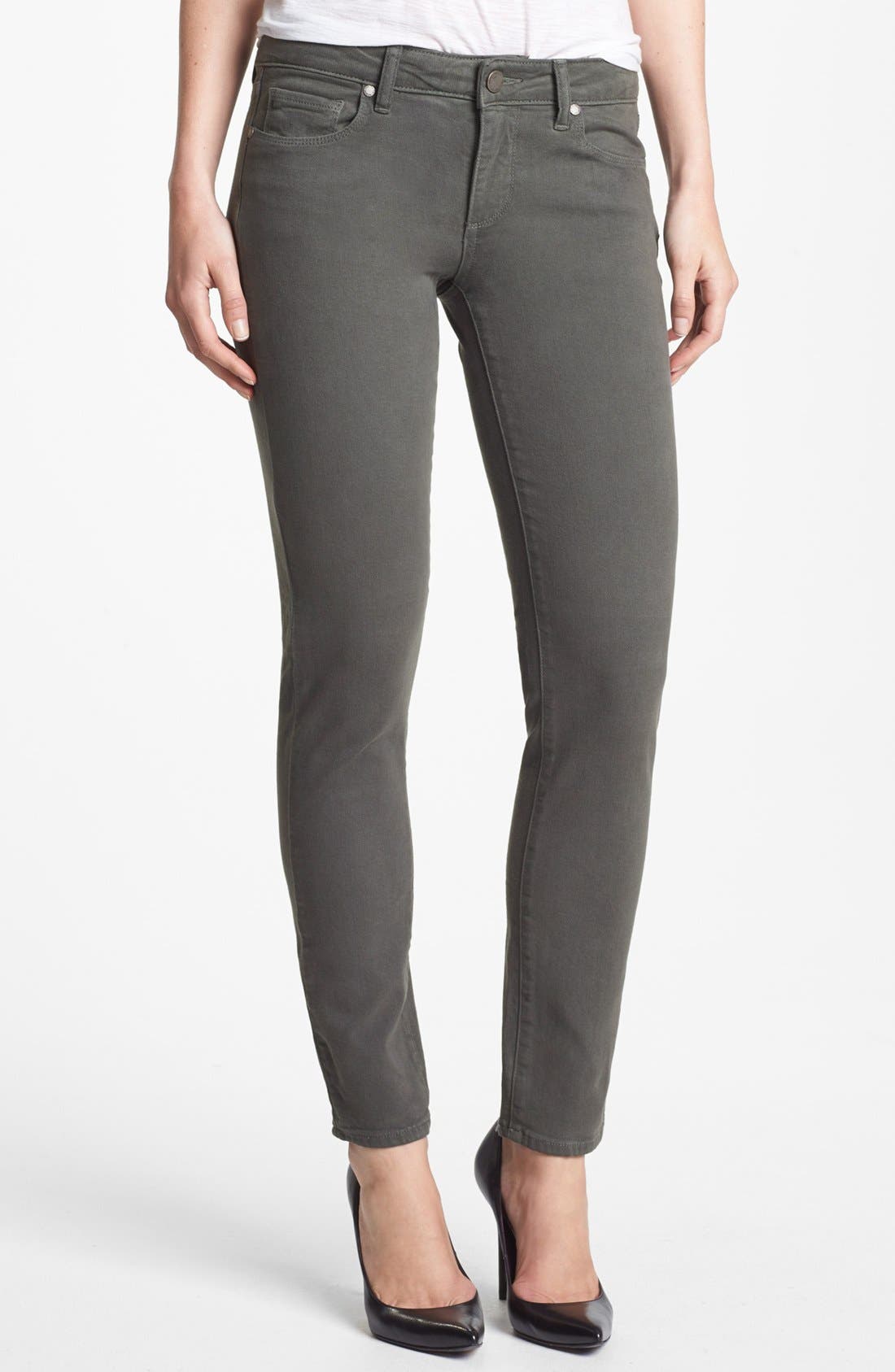 Paige Denim 'Skyline' Mid Rise Skinny Ankle Jeans (Carbon Star) Nordstrom