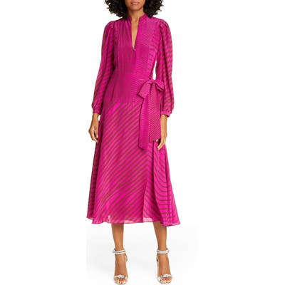 Tanya Taylor Marcella Long Sleeve Dress, Pink