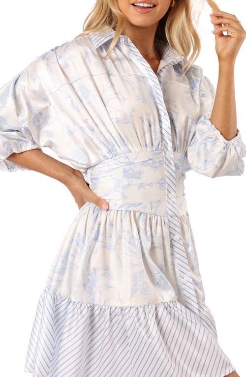 Petal And Pup Petal & Pup Leigha Floral & Stripe Shirtdress In White