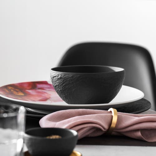 Villeroy & Boch Manufacture Rock Porcelain Bowl 14cm In Black