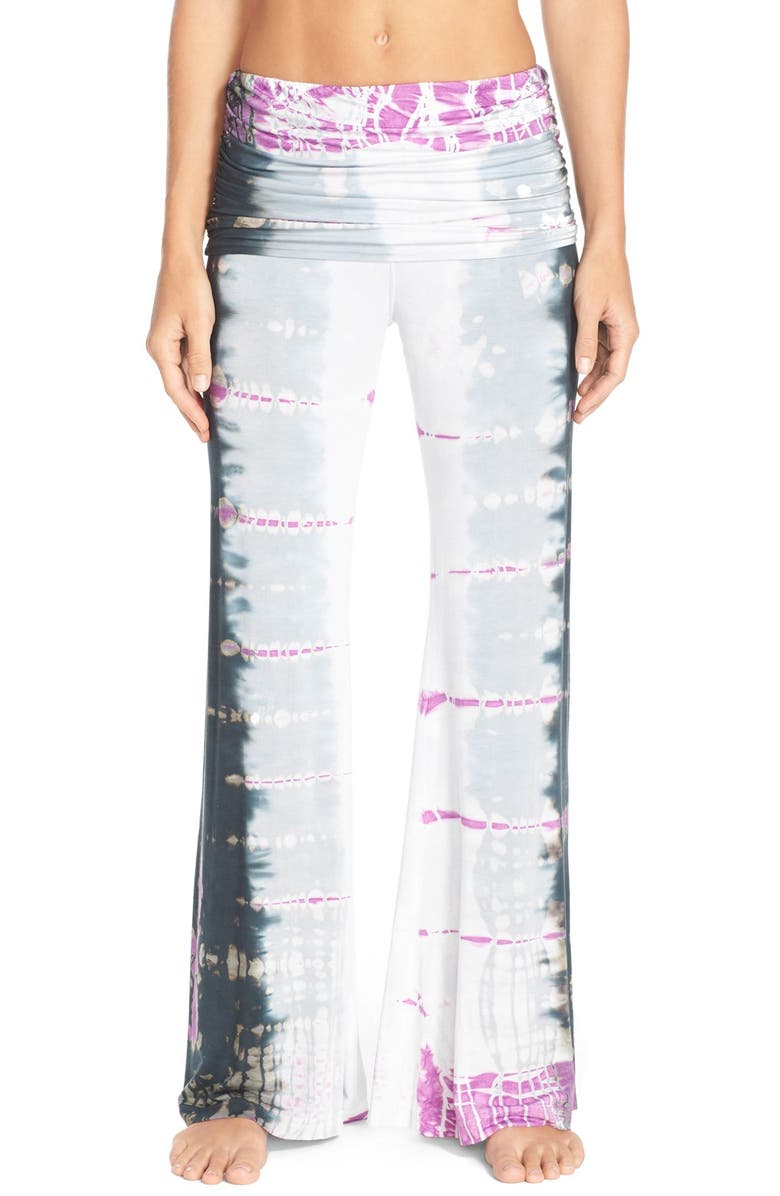 Hard Tail Ruched Waist Bootleg Flare Pants | Nordstrom