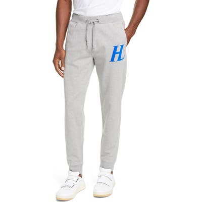 Helmut Lang Monogram Sweatpants, Grey