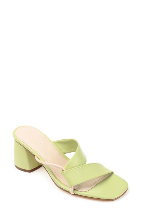 green block heel shoes