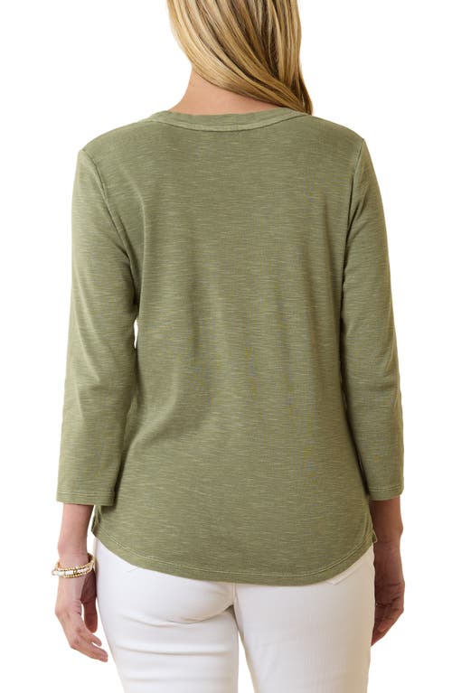 Shop Tommy Bahama Ashby Isles Scoop Neck Cotton T-shirt In Tea Leaf