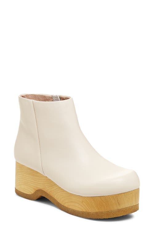 Hill Platform Bootie in Cream