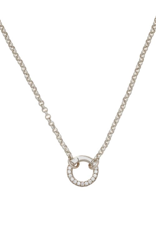 Cubic Zirconia Pendant Necklace in Silver