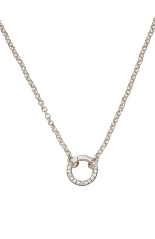 Shop Made By Mary Cubic Zirconia Pendant Necklace In Silver