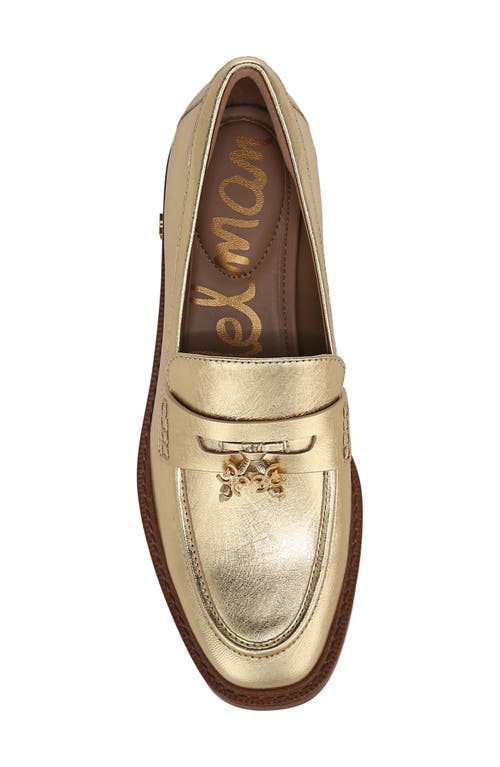 Shop Sam Edelman Denise Penny Loafer In Amber Gold