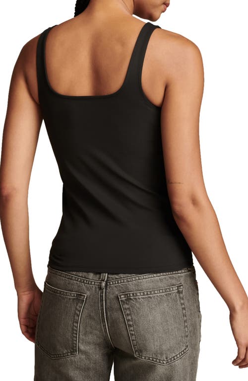 Shop Lucky Brand Seamless Square Neck Tank In Jet Black