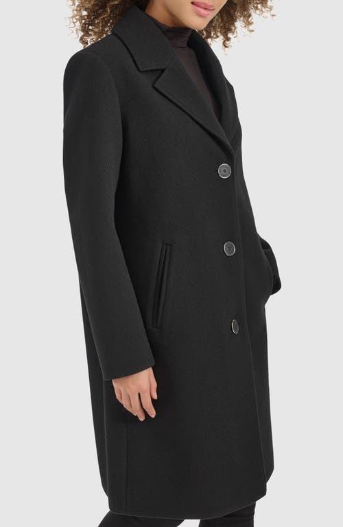 Shop Kenneth Cole Notch Collar Coat In Black