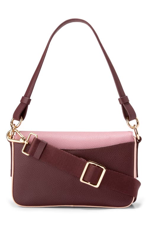 Shop Cole Haan Mini Leather Shoulder Bag In Ivory/cameo Rose/pink