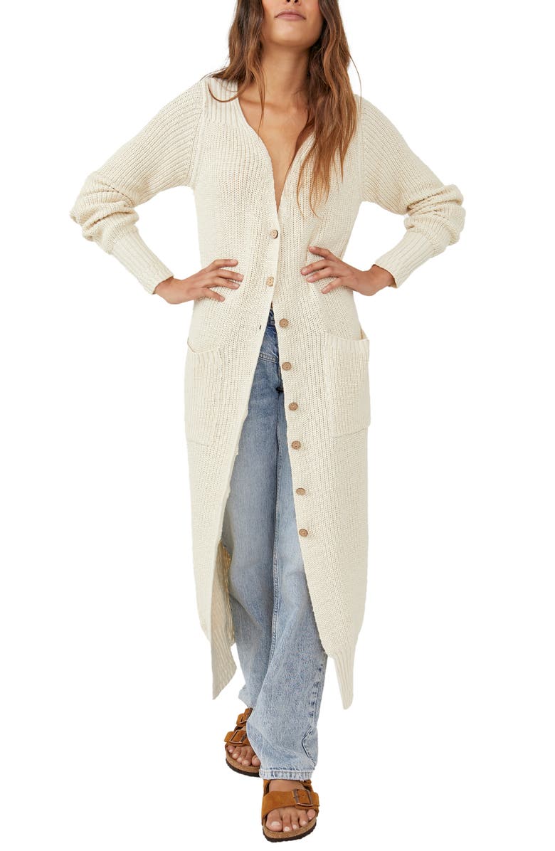 Free People It's Alright Cotton Cardigan Duster, Alternate, color,