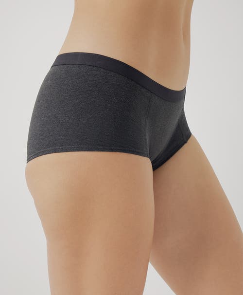 Pact Organic Everyday Boy Short 6-pack In Charcoal Basics