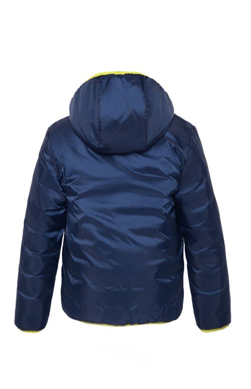 Rokka&rolla Kids' Reversible Lightweight Puffer Jacket In Neon Gradient