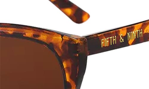 Fifth & Ninth Pepper 56mm Polarized Cat Eye Sunglasses In Torte/brown