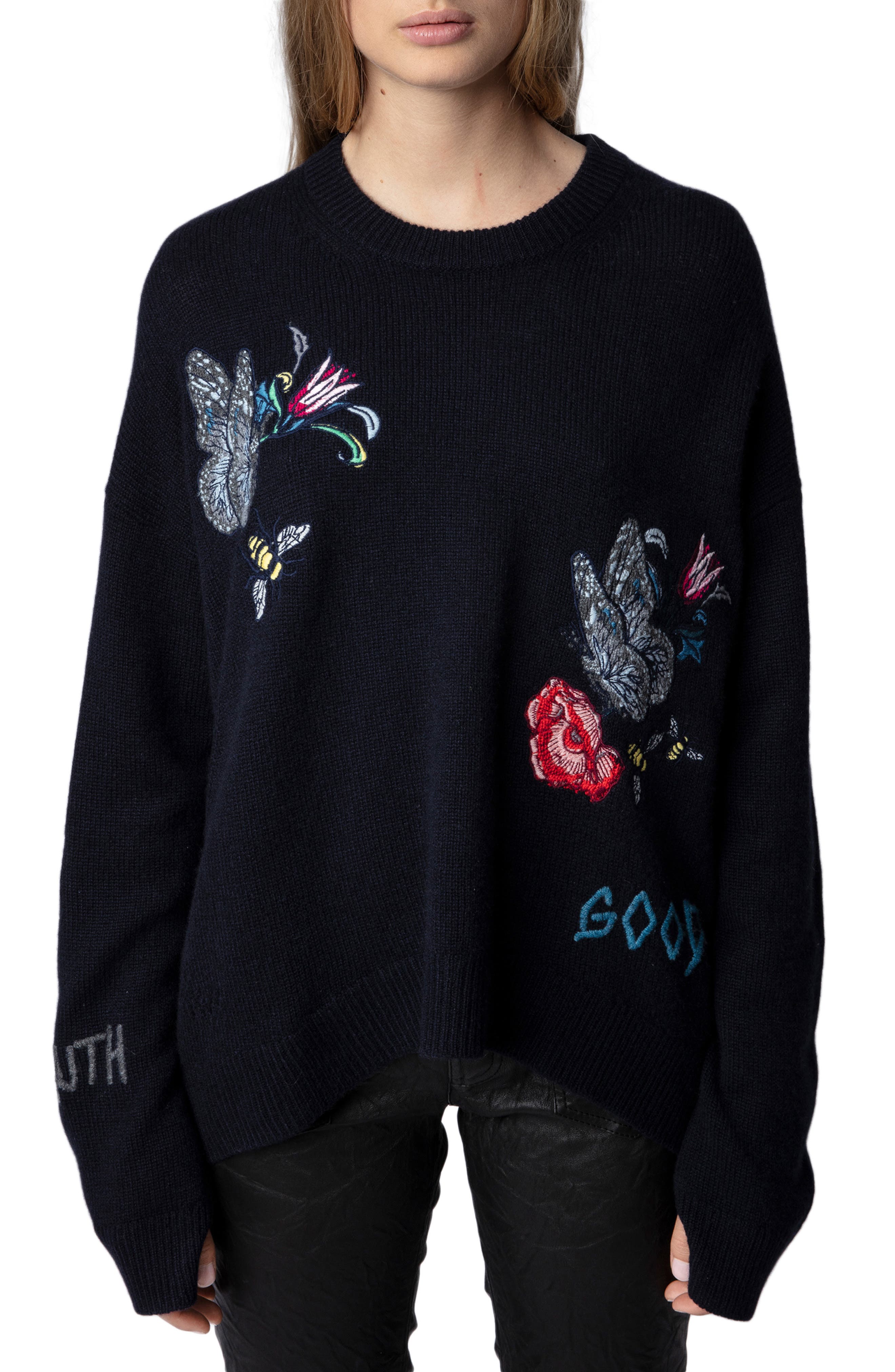 embroidery sweater | Nordstrom