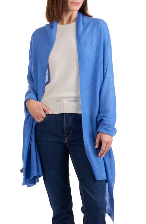 Amicale Cashmere Featherweight Scarf In Mid Blue