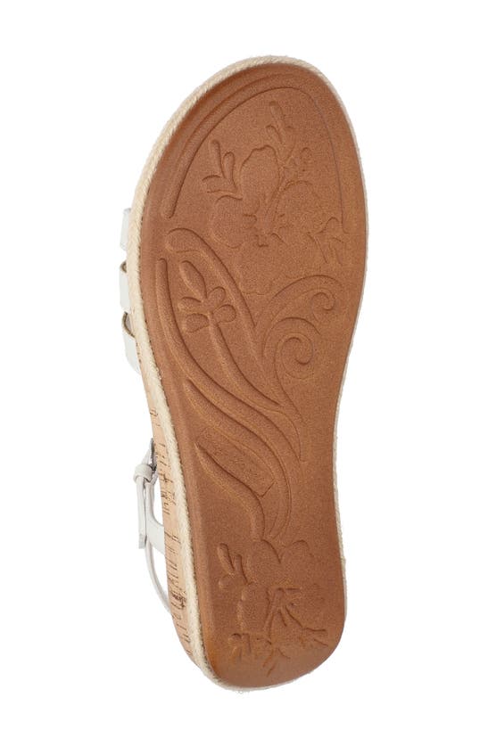 Easy Street Dorinda Womens Faux Leather T-strap Wedge Sandals In White