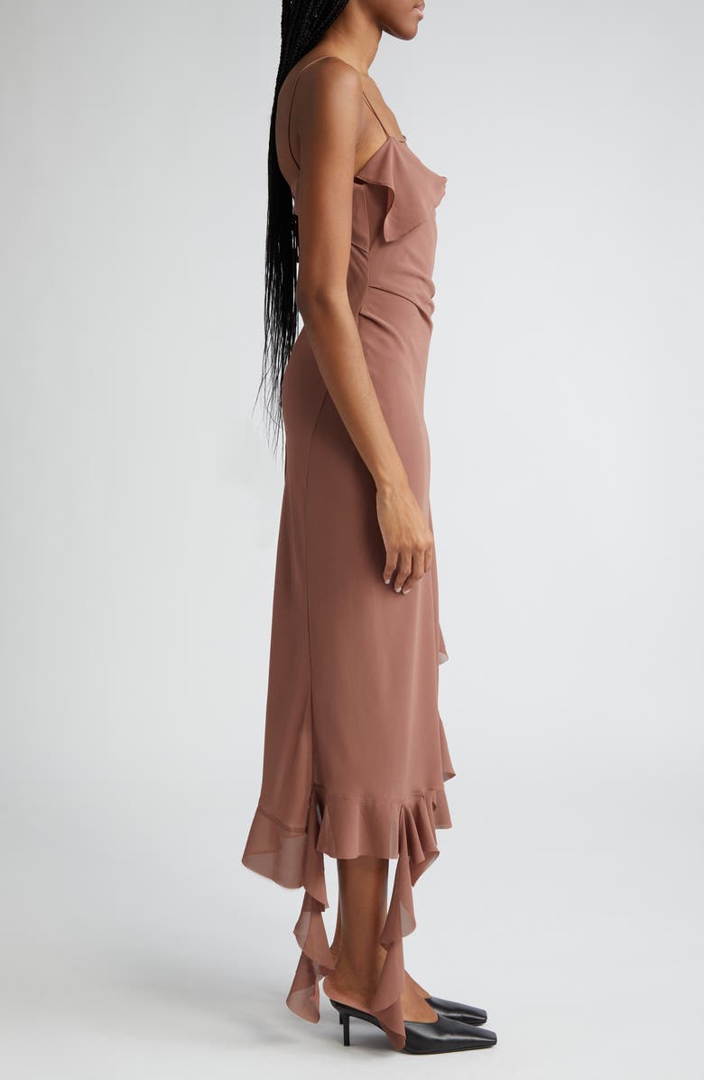 Delouise Semi-Sheer Asymmetric Chiffon Maxi Dress main image 0