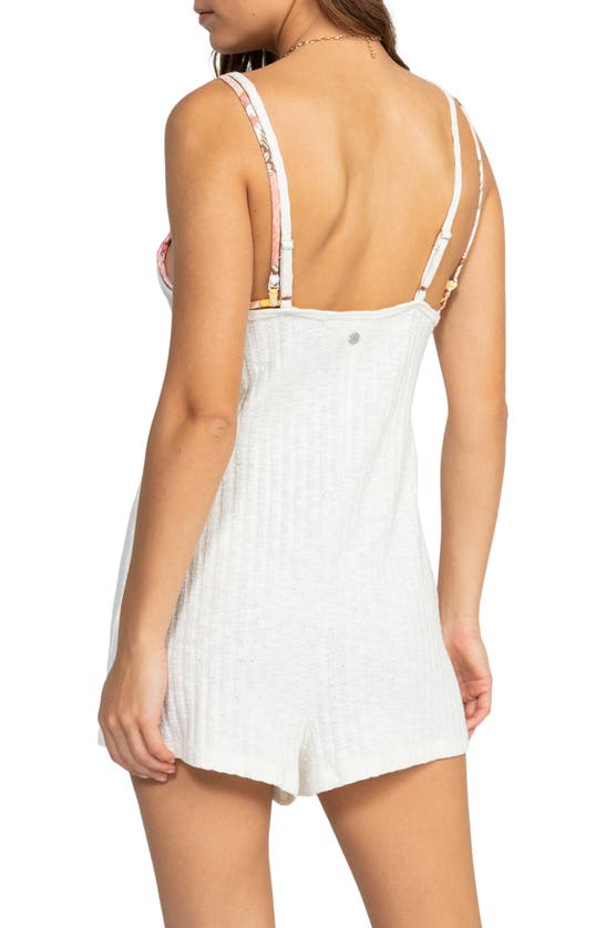 Shop Roxy On Our Way Rib Romper In Egret