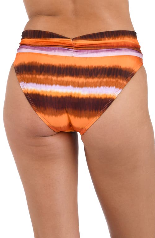 La Blanca Horizon Shirred Hipster Bikini Bottoms In Sunset