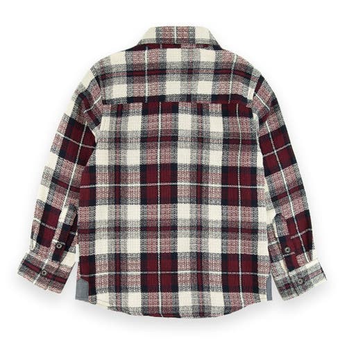 Shop Sovereign Code Redwood Button Down Shirt In Dk Red/luke Plaid