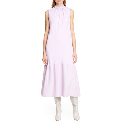 Tibi Modern Drape Sculpted Drape Midi Dress, Purple